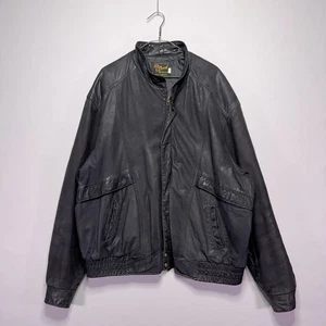 Chaqueta de cuero genuino de caña de colección - Softshell - Bombardero aviador - Negra - XL / 2XL - Imagen 1 de 9