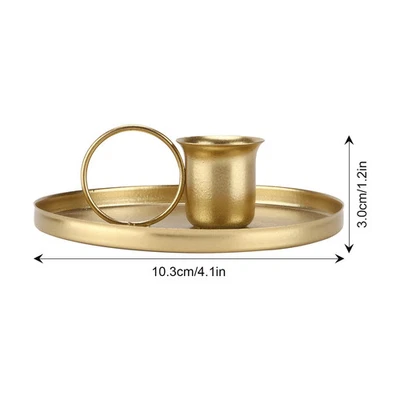 Candelabro retro de metal de hierro forjado candelabro de escritorio Foto 1 de 4