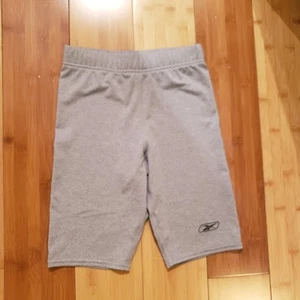 Reebok Girls Small Fitted Athletic Shorts Grey Stretch - Picture 1 of 7