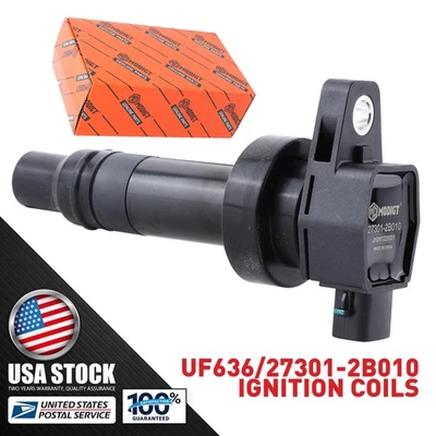 27301-2B010 1Pc Ignition Coil UF636 Fit For 2012-2015 Hyundai Accent Kia Rio - Image 1 of 4