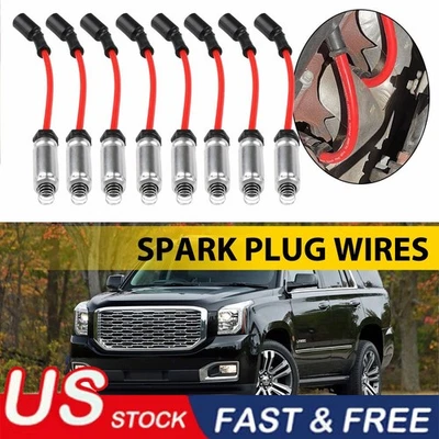 Juego de 8 cables de bujía 758EE 748UU para GMC Sierra 1500 Silverado 1500 2014-2018 Foto 1 de 4