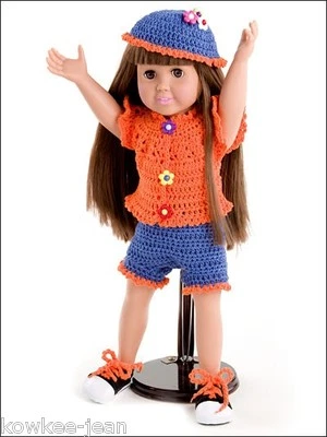 Dress up fashions for 18" doll CLOTHES PATTERNS ACCESSORIES to CROCHET -see pics - Image 1 of 4