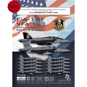1/72 F/A-18F VFA-103 Jolly Rogers 2022 Maskenaufkleber für Academy 12567/12535/12577 - Bild 1 von 12