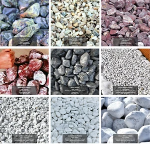 Decorative Coloured Stones | Pebbles Cobbles Slate Gravel Chippings Aggregates - Picture 1 of 147