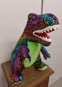 Rainbow Six Flags Dinosaur Plush Stuffed Animal Great condition !!! Multicolored - Picture 1 of 6