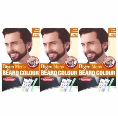 3 X Bigen мужские бороды цвета (темно-коричневый B103) - Изображение 1 из 2