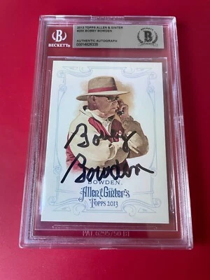 Bobby Bowden Florida State  2013 Topps Allen & Ginter Signed Auto Beckett BAS - Image 1 of 2