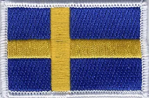 Swedish Flag Sweden Embroidered Badge, Patch 65mm x 43mm - Foto 1 di 1