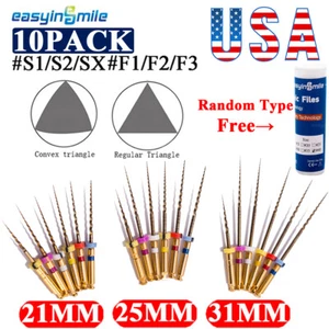 10Pack Endodontic NITI Rotary File X-Pro Gold Taper Dental Engine Use Root Canal - Picture 1 of 18
