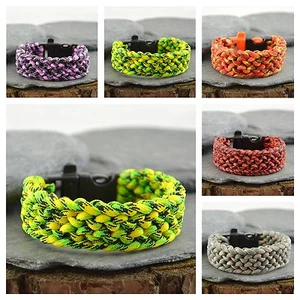 Paracord Survival Bracelet - Thin Conquistador -  Various colours - Handmade UK - Picture 1 of 6