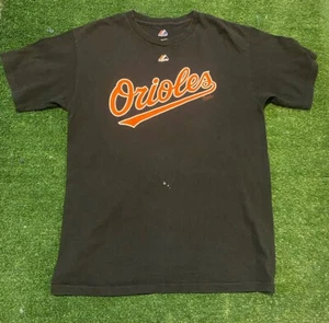 Baltimore Orioles shirt mens medium black orange Manny Machado Majestic 11 - Picture 1 of 9