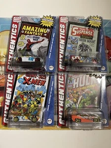 Marvel Authentics MGA Comic Book Diecast Spider-Man Iron Man X-Men Hulk Car Set - Picture 1 of 12