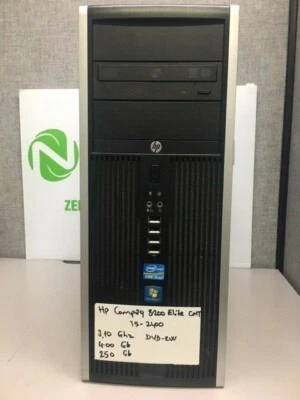 Lot of 10 HP Compaq 8200 Tower Intel Core I5 2400 3.10Ghz 4GB 250GB DVDRW NO OS  - Image 1 of 4