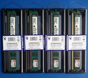 MEMORIE RAM KINGSTON 4 x 2 GB DDR2 800 MHz DIMM - MB CON CPU INTEL - Foto 1 di 16