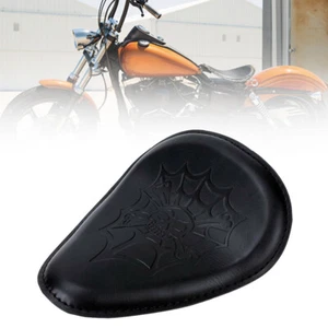 Seat Pillion Cushion Black Fit For Harley Custom Yamaha Kawasaki - Picture 1 of 8