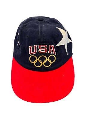 De Colección Marca Campeón Equipo Olímpico Colección EE. UU. Anillos Snapback Gorra Gorra 1996 Años 90 Foto 1 de 4