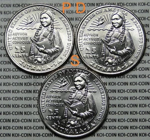 BU US 2024 PDS 3x Zitkala-Ša American Women quarters 25c coins - Picture 1 of 2
