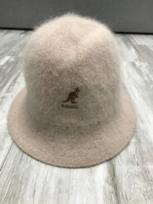 Sombrero de cubo Kangol Angora mezcla de piel de conejo crema talla única estilo Y2K hip hop difuso Foto 1 de 4