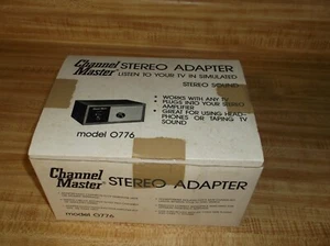 Adaptador estéreo Channel Master #0776 vintage nuevo en caja - Imagen 1 de 6