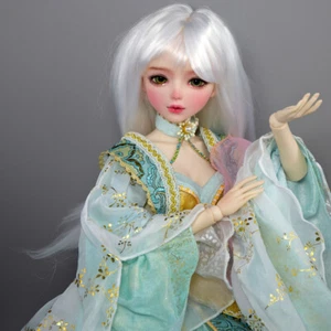 Antikes 1/3 Puppe Bjd + Gesichts-Make-up + leicht anzusehen + weiße Haarperücke - Bild 1 von 24