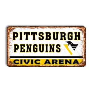 Metal sign Pittsburgh Penguins vintage Pittsburgh Penguins home stadium sign - Picture 1 of 5