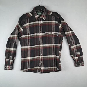 Woolrich Flanellhemd Herren mittelbraun kariert Knopfleiste Outdoor Freizeit - Bild 1 von 14
