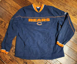 chicago bears jacket windbreaker Reebok NFL M V neck applique