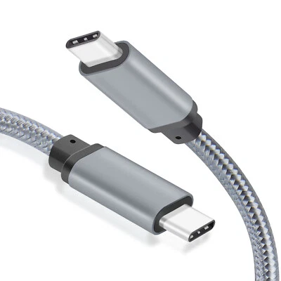 USB C to USB C Cable 3.1 Gen1 Type C Nylon Braided &Fast Charging (6.6 ft /Grey) - Image 1 of 4