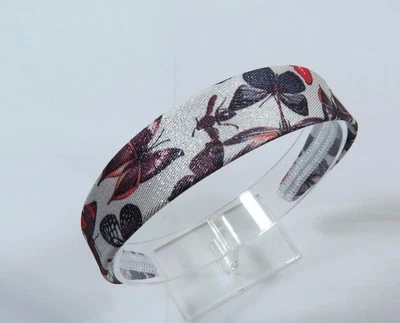 Sparkly Butterfly Dragonfly 1 1/4 inch wide smooth Women's Headband colorful B - Image 1 of 2