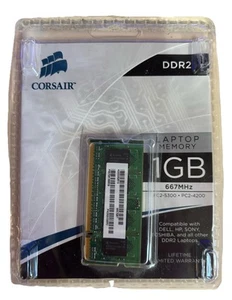 Corsair Laptop Memory 1GB DDR2 667MHz SO-DIMM (CMR1G667SG) New - Afbeelding 1 van 5