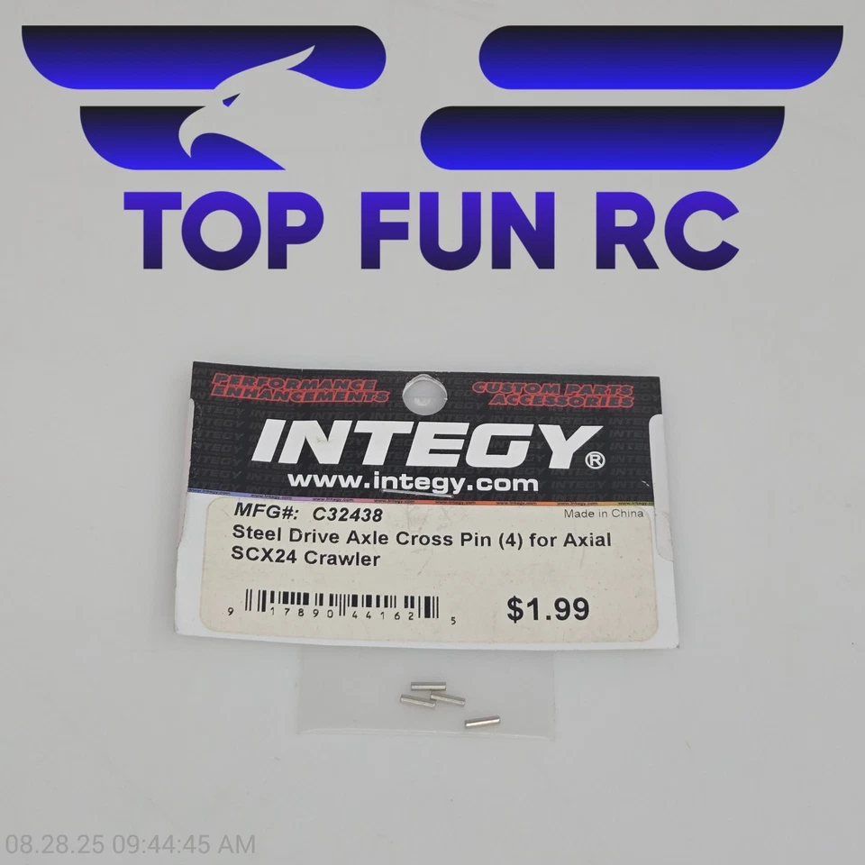 Integy C32438 Steel Drive Axle Cross Pin (4) For Axial SCX24 Crawler - Image 1 of 1