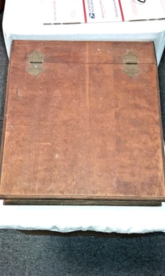 Escritorio de colección con bisagras de madera abatible portátil inclinado superior atril 16"x14'" Foto 1 de 4