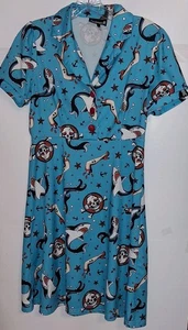 Cosplay Jaws Shark Sourpuss Bite Rosie Skeleton Gore Halloween Blue Dress Party - Picture 1 of 14