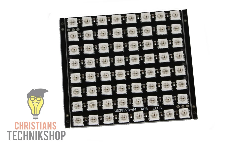 WS2812 8x8 RGB-LED-Matrix | 64 5050 LEDs für helle Farben | für Arduino - Bild 1 von 3