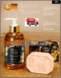Oriflame Milk & Honey Gold Enchanting Jasmine Hand & Body Wash & Soap Bar - Picture 1 of 12