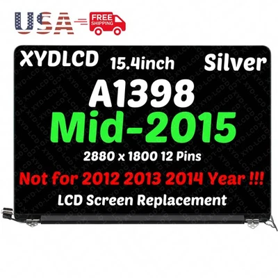 Apple MacBook Pro 15.4" A1398 Mid 2015 EMC 2909 2910 Retina LCD Screen Assembly - Image 1 of 4