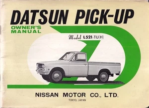 1968-June 1969 Datsun Pl 521 Pickup Camion Owners Manuale Con J13 Engine Guide - Foto 1 di 4