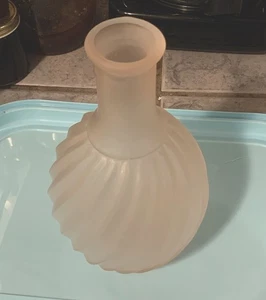 Jarra de vidrio vintage con juego de platillos jarra rosa y plato jarrón de agua - Imagen 1 de 4