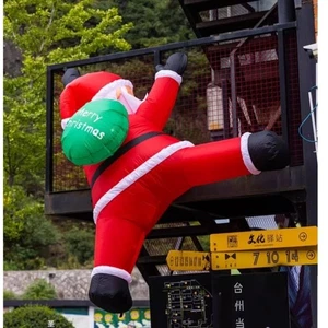 6,6ft Kletterwand Weihnachtsmann aufblasbare Deko, Outdoor lustige Weihnachtsdeko - Bild 1 von 7