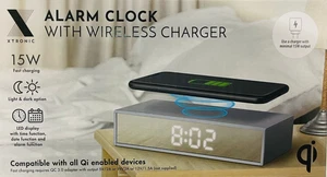 Despertador Digital Despertador Digital + Base de Carga Inalámbrica Qi Función de Carga Cargador - Imagen 1 de 2