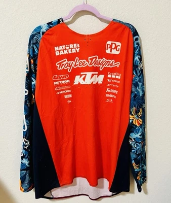 Troy Lee Motocross Mountain Bike Jersey Men XXL 2XL Cosmic Jungle Floral Riding - Image 1 of 4