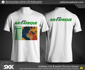 Air Afrique Timetable Air Afrique T-shirt Unisex White Size From S To 5XL - Foto 1 di 1