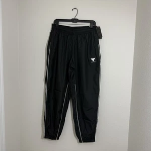 $100 Mens Size L Under Armour UA Project Rock Woven Pants 1377426 Black Large - Picture 1 of 21