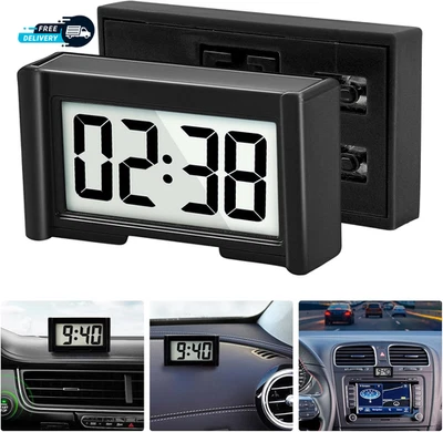 Small Digital Clock, Mini Car Dashboard Clock Battery Operated, Car Truck - Image 1 of 4