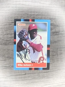1988 Donruss #139 Mike Jackson RC Autographed Signed Auto Philadelphia Phillies - Picture 1 of 2