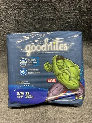 Ropa interior para mojar la cama nocturna Goodnites para niños, talla S/M (43-68 libras), 22 quilates Foto 1 de 2