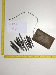 VTG Goodell-Pratt Drill Points Fluted Style “x” Shank 11/64” 17pcs NOS (Stanley) - Picture 1 of 3