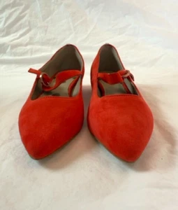 Boden Rosabel Pointed Toe Heel Red Suede Size 6 New w/ Defects - Picture 1 of 6