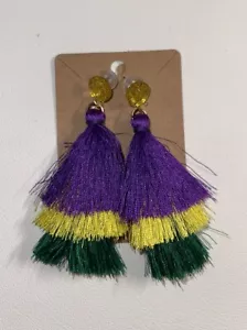 Orecchini Nappa Martedì Grasso Accessori Festa Carnevale - Foto 1 di 1