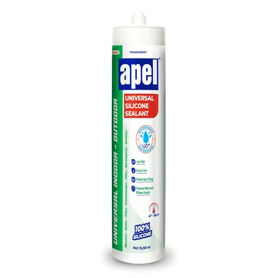 Mitreapel All Purpose Clear Silicone Sealant Waterproof (1 x 10.5fl oz)